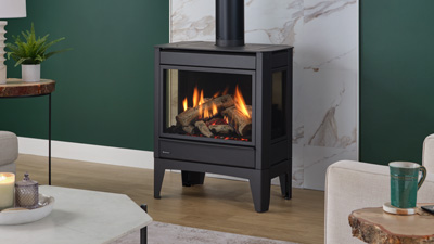 Medium Freestanding Gas Stove featuring our Infusion Burner technology with electronic ignition and a unique contemporary design.